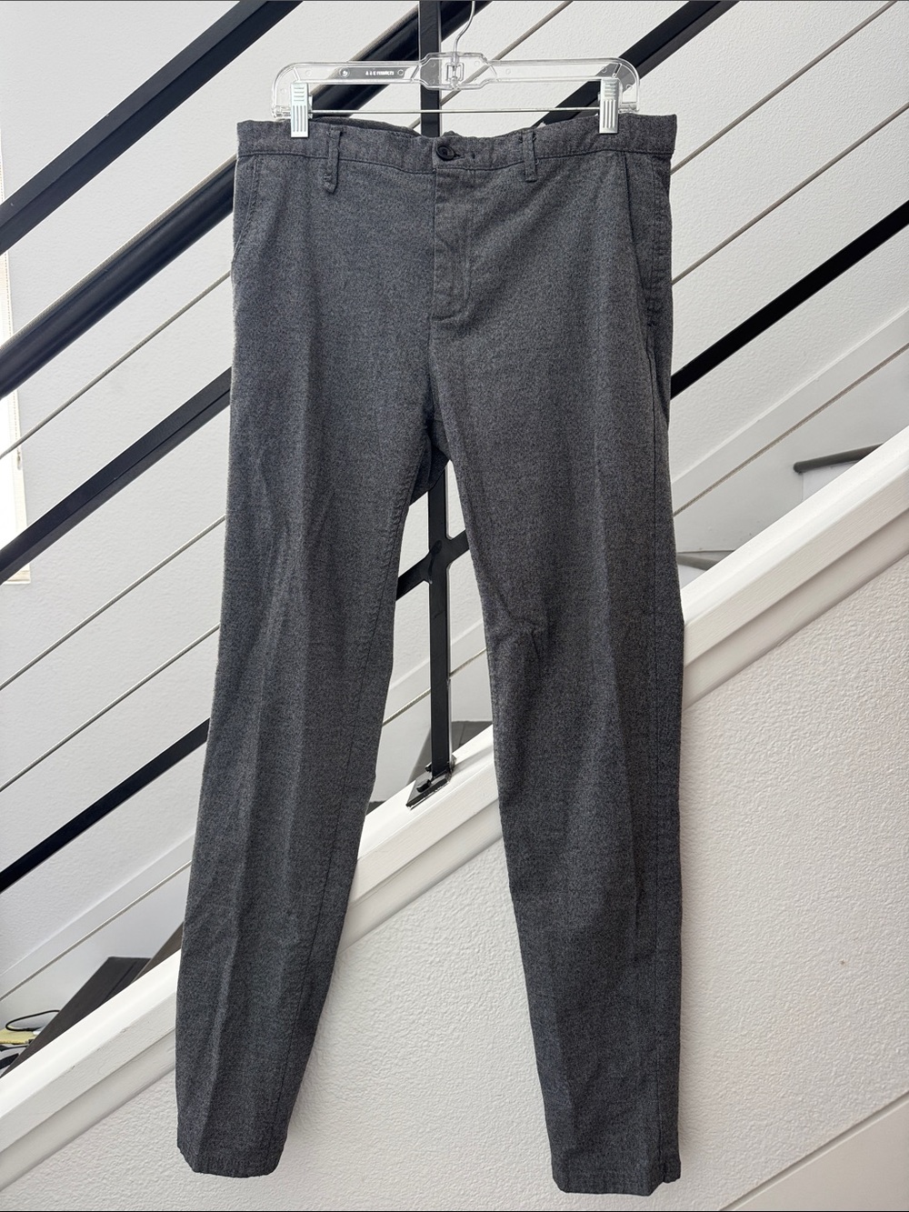 Zara Men's Dark Gray Dress Pants - Slim Tailored
